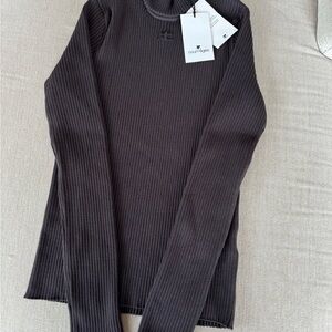 Courrèges Ribbed Long Sleeve Top